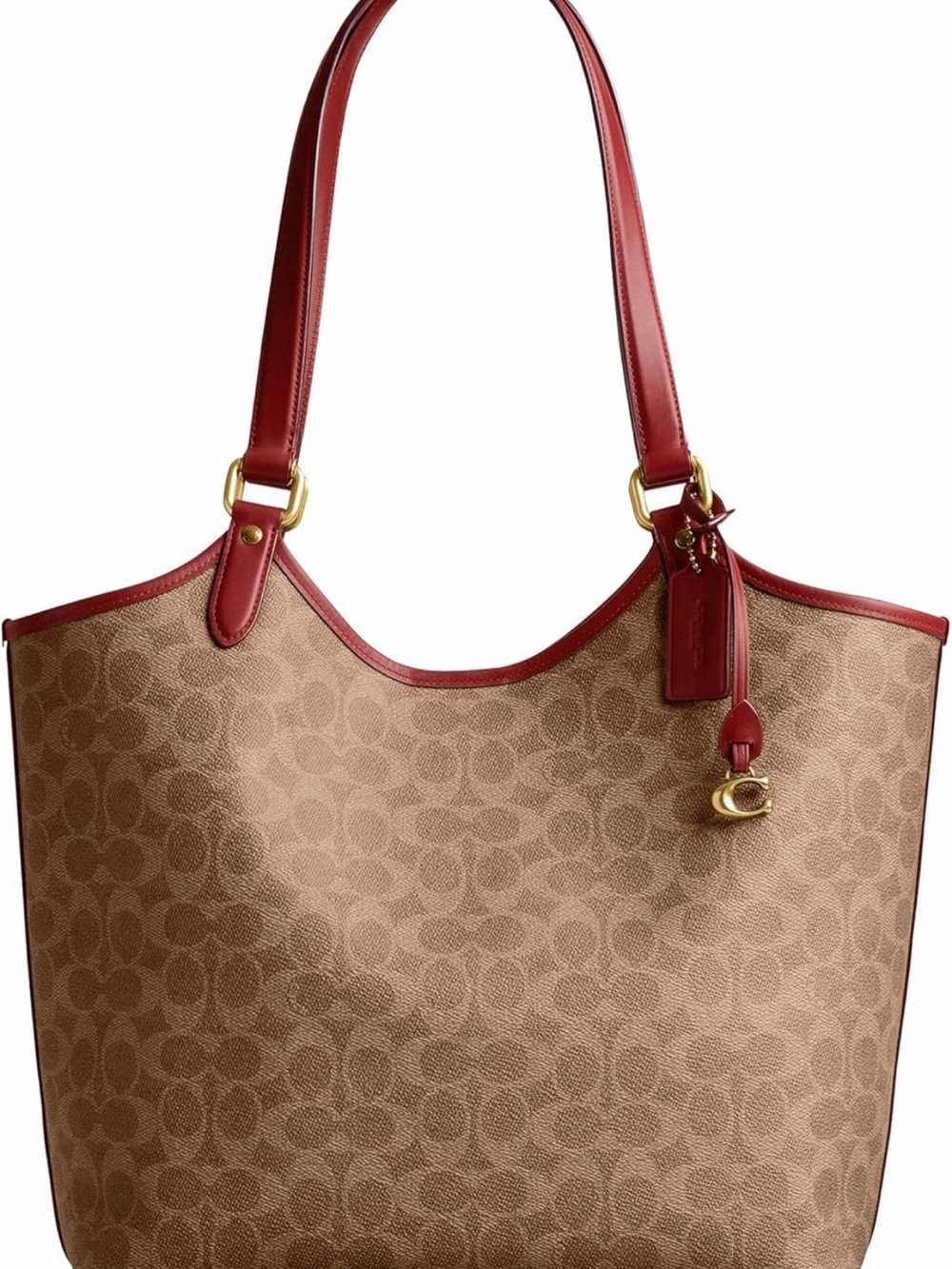 Coach Day Tote in Signature Canvas - Brass/Tan/Rust - Picture 10 of 12